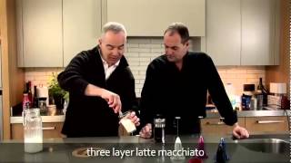 aerolatte  milk frother makes three layer caffè latte macchiato [upl. by Aleece]