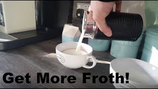 How to Get More Froth from Your Nespresso Coffee Aeroccino  Nespresso tips and help [upl. by Cristian70]