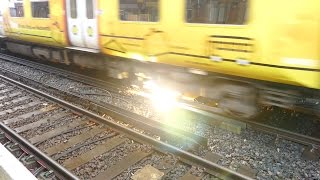 Merseyrail 507 009 making arcs at Birkdale station [upl. by Gaillard144]