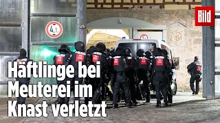 Gefängnismeuterei Polizei stürmt Knast in Thüringen  JVA Untermaßfeld [upl. by Akeme]